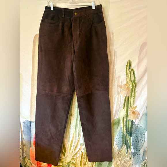 Vintage BUSHWACKER Genuine Leather Pants Made in the USA 🌵14 - Picture 1 of 14